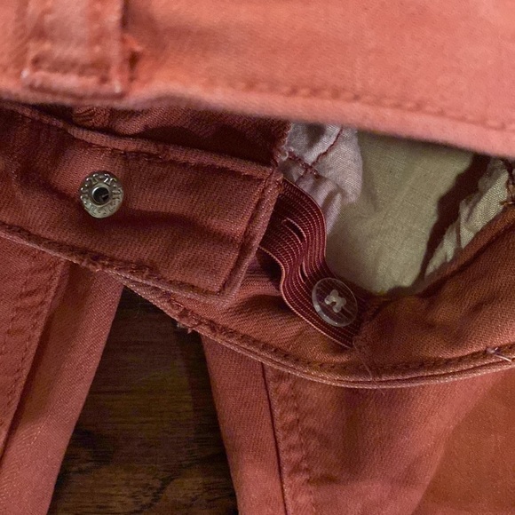 Hippie girl regular rise skinny denim mauve pink faded red jeans room to grow 6X - Picture 5 of 7